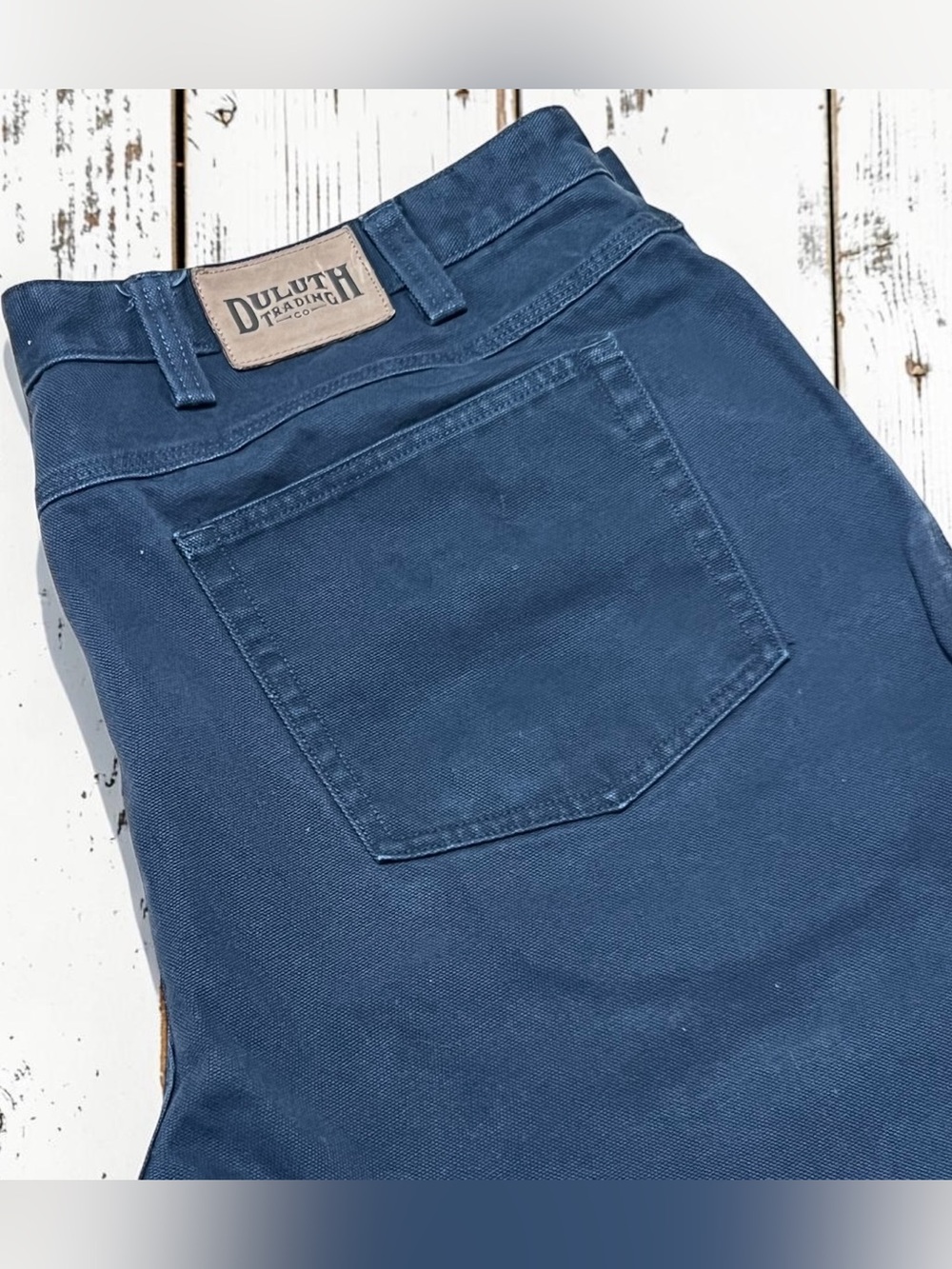 Duluth Trading Co Fire Hose Canvas Pants 45 Navy Blue Grunge Workwear Outdoors